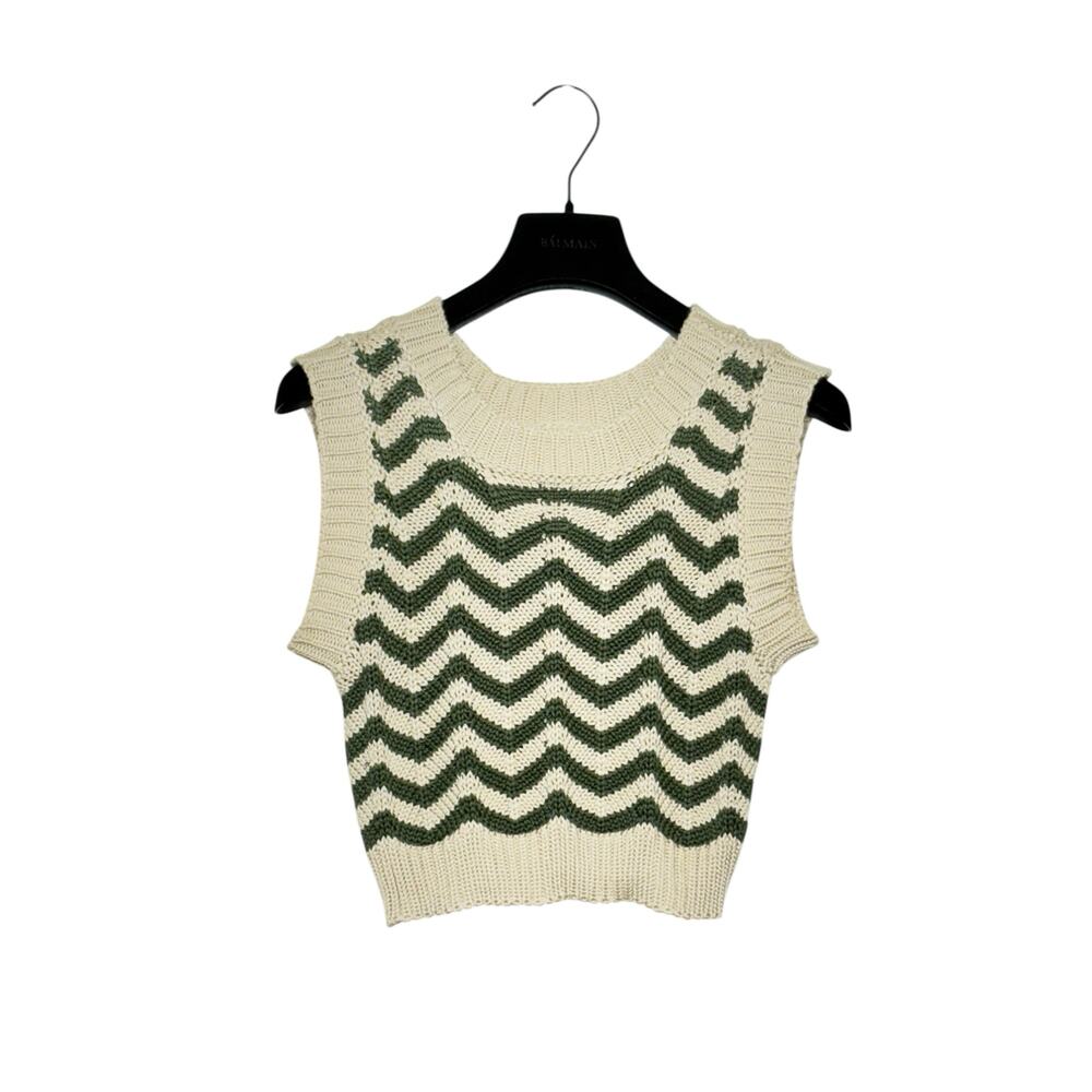 Agua Bendita Crochet Emory Crop Top & Mira Ete Skirt Set Chevron M/L - Picture 4 of 9